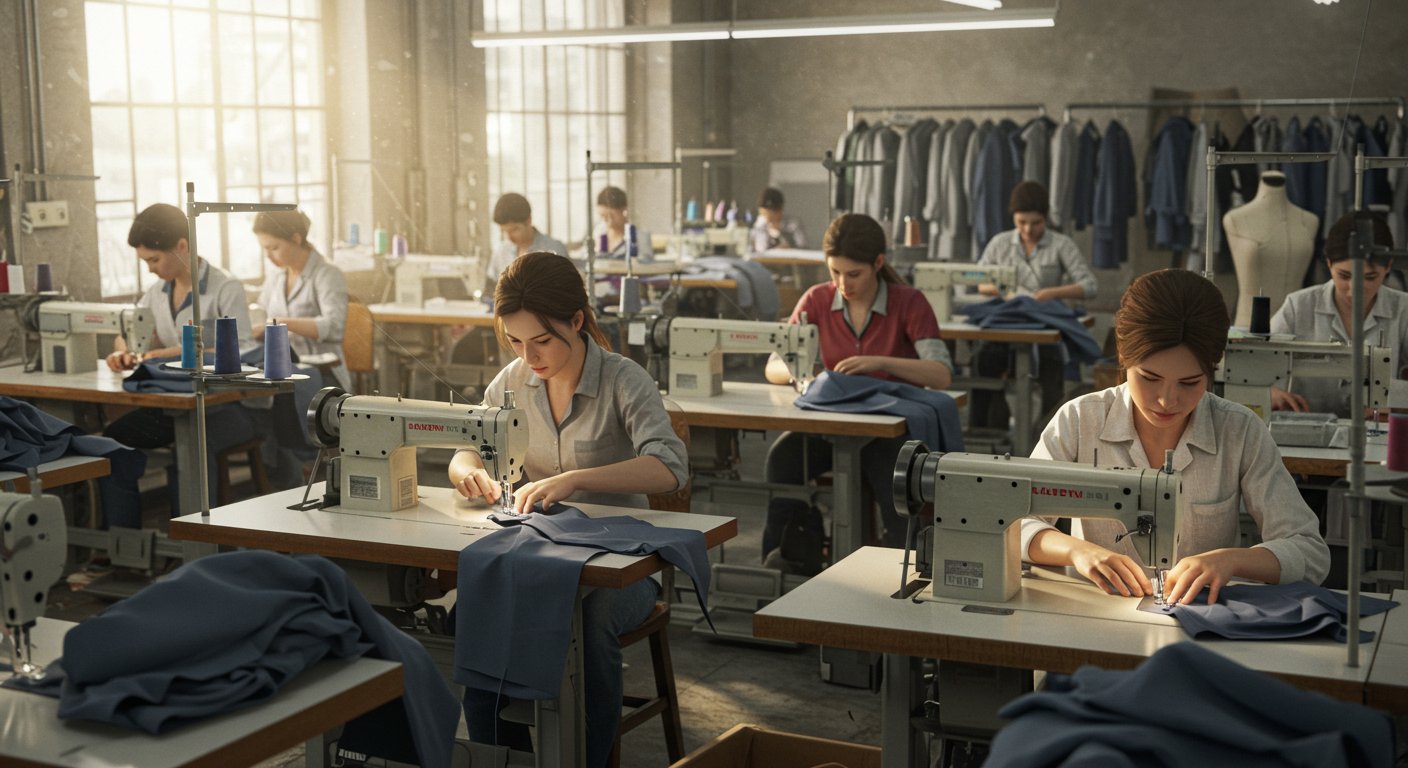 Швейная фабрика для пошива по назначению для вечерней одежды