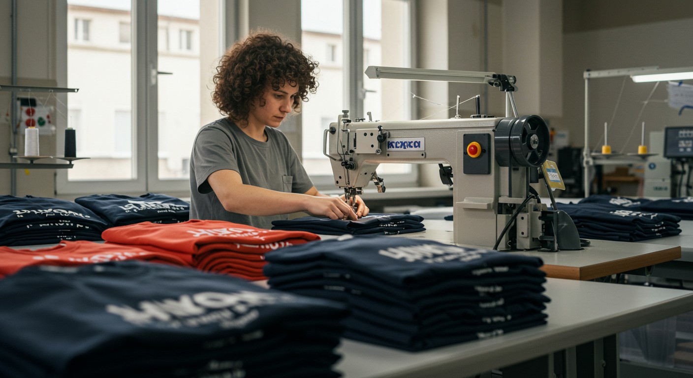 Рекламные футболки в производстве