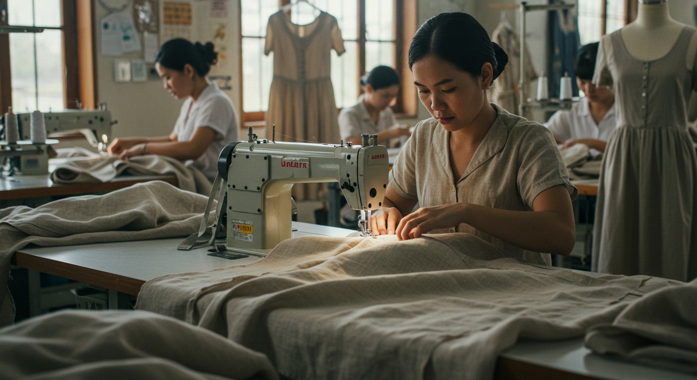 Льняные костюмы для тёплого сезона