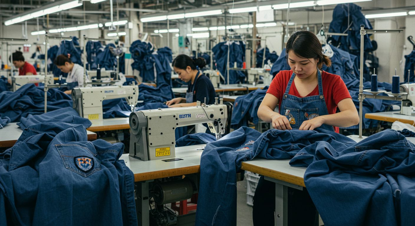 Пошив одежды из денима с элементами декора