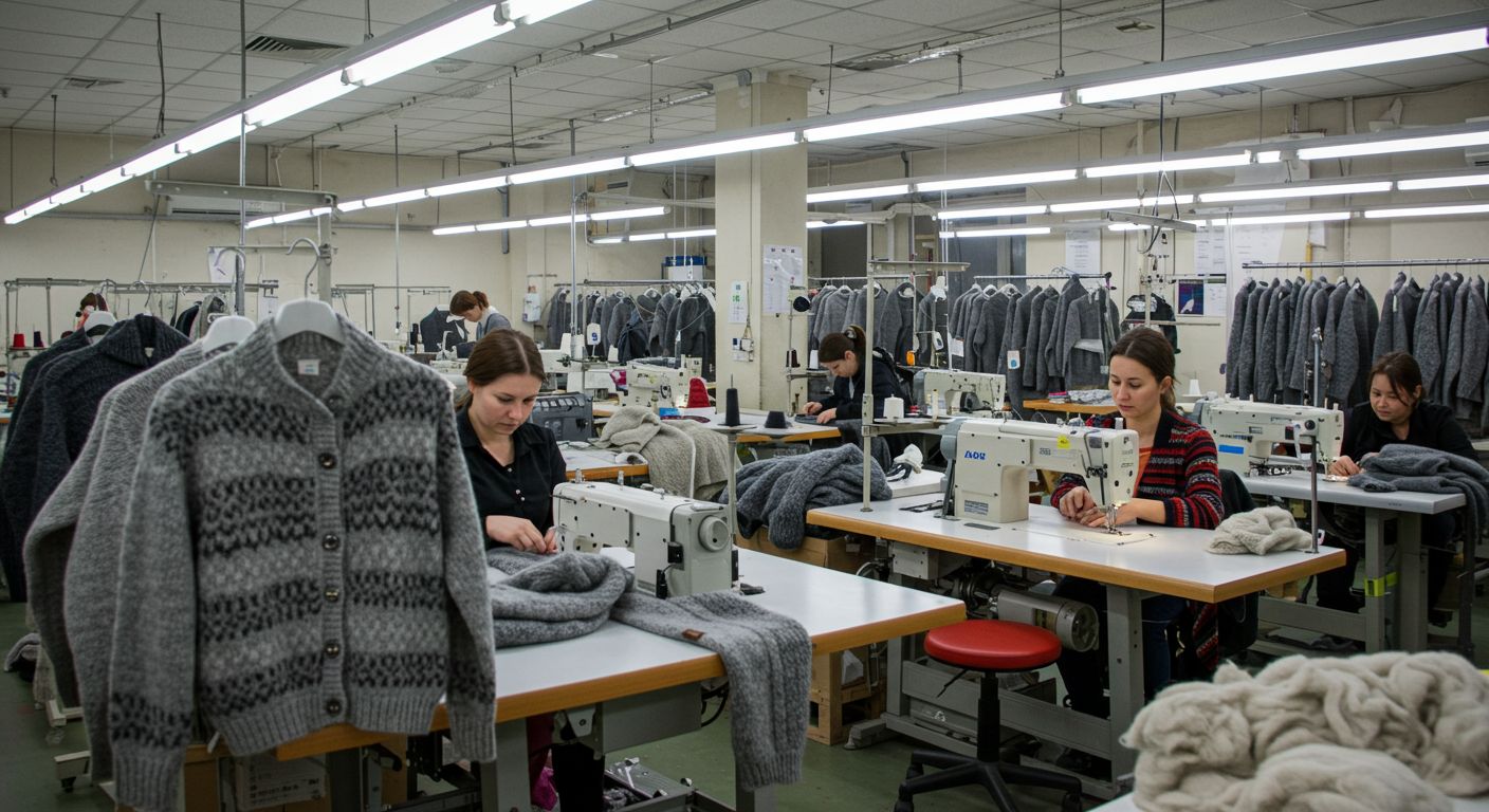 Швейная фабрика для пошива по материалу из шерсти для шарфов и платков