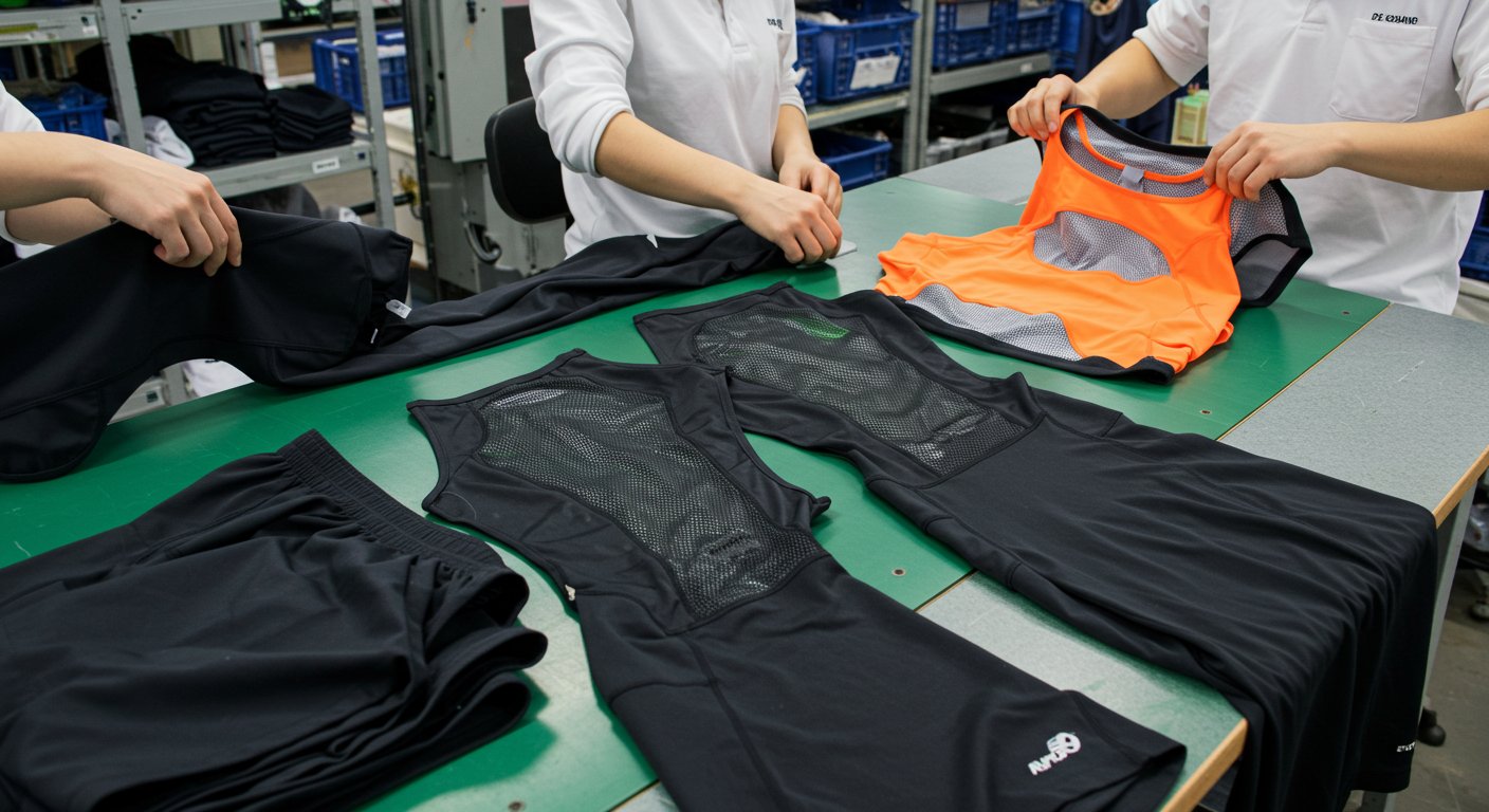 Производство спортивной одежды с вентиляционными вставками