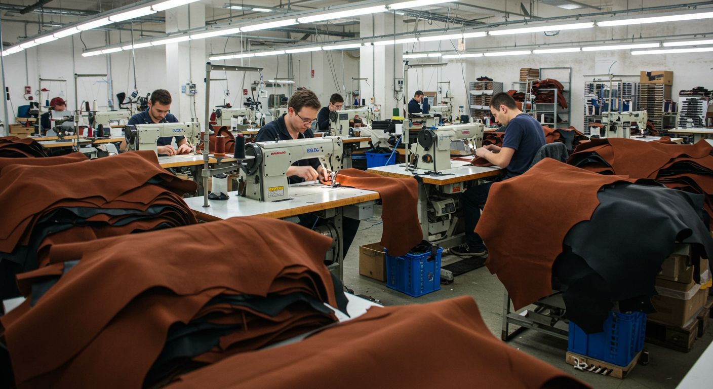 Швейная фабрика для пошива по материалу из кожи для аксессуаров