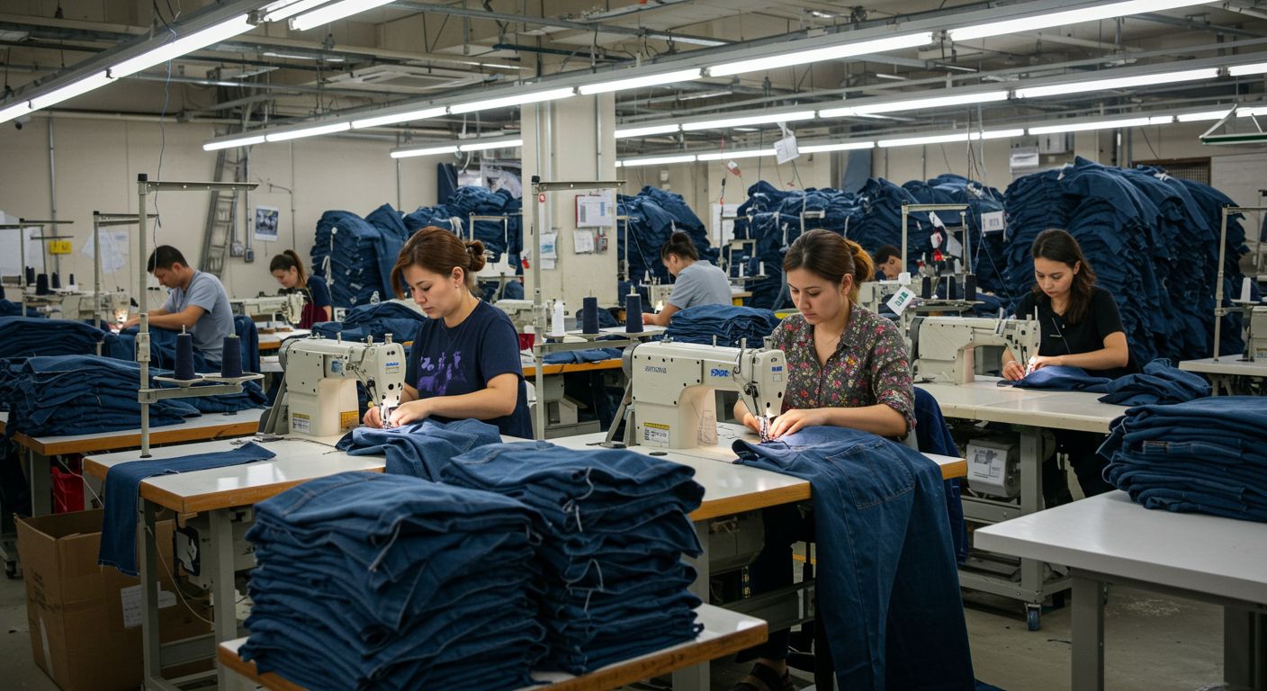 Швейная фабрика для пошива по материалу из денима для верхней одежды