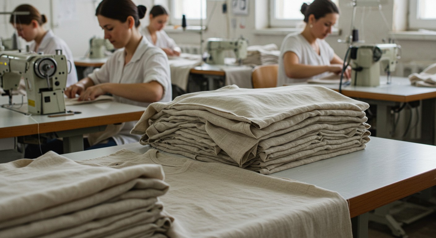 Пошив дизайнерских футболок из льна