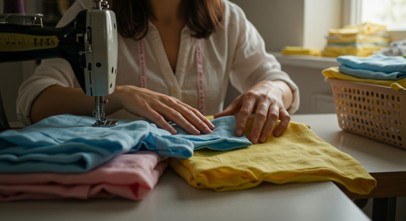 Пошив детских футболок из льна