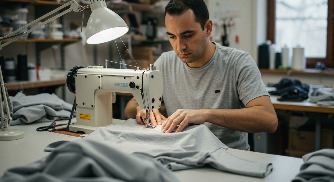 Пошив повседневных футболок из смесовых тканей