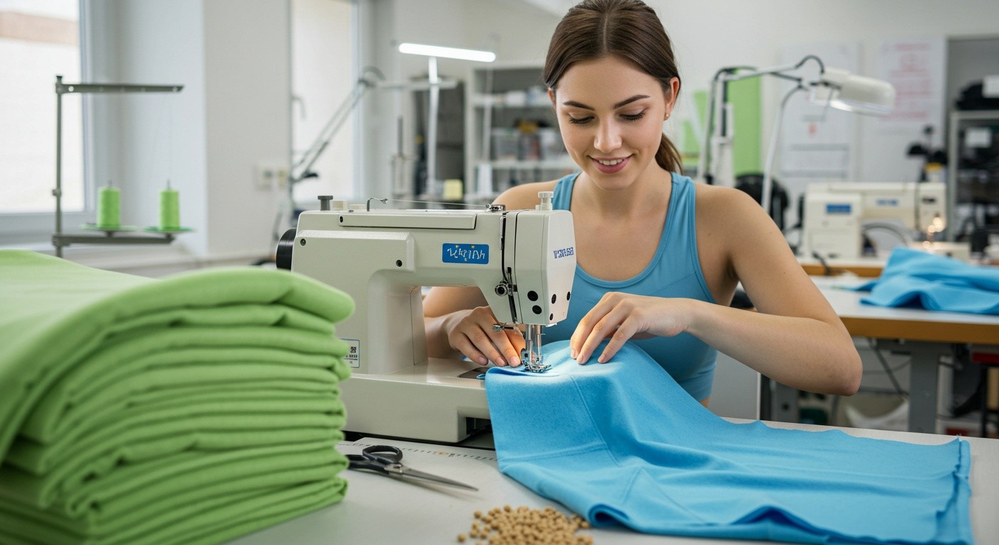 Пошив спортивной одежды из соевого волокна