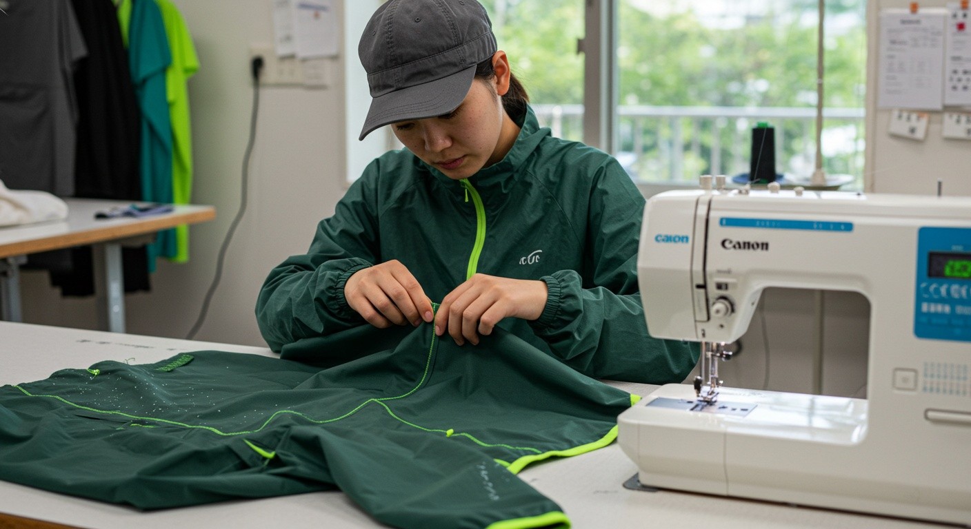 Пошив спортивной одежды из водоотталкивающей ткани