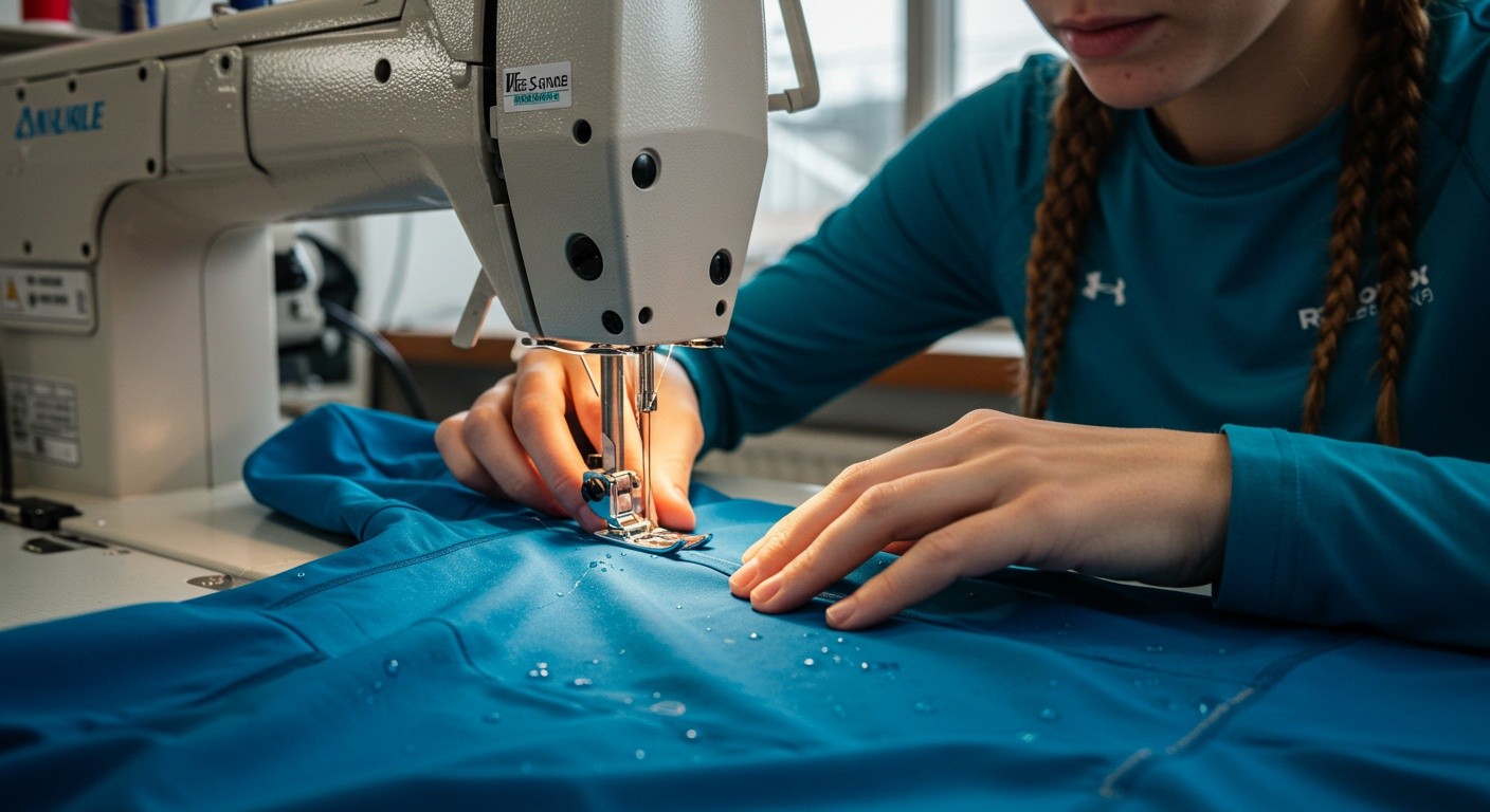 Пошив спортивной одежды из эластичного полиэстера