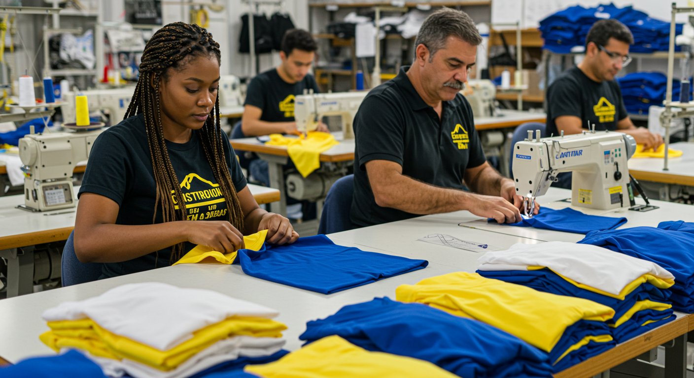 Пошив защитных строительных футболок