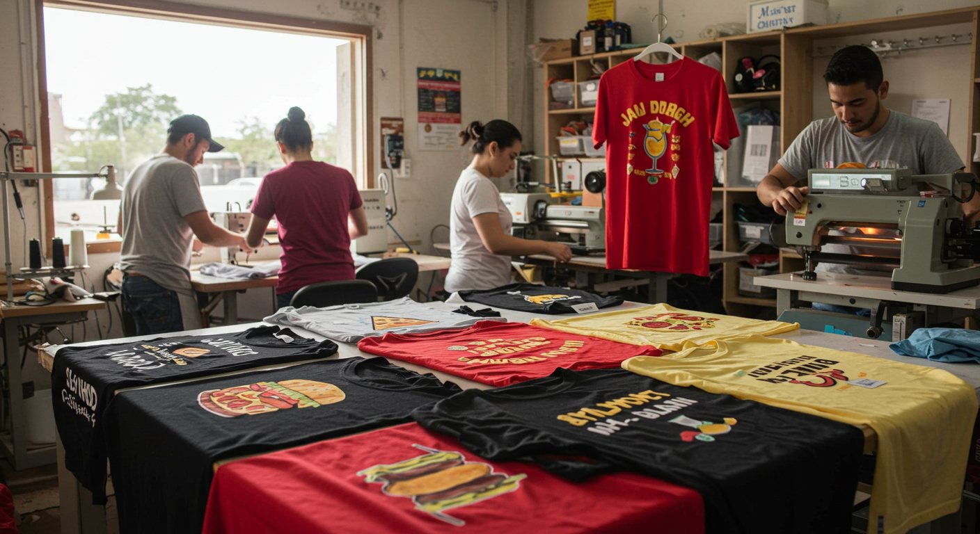 Промо футболки для ресторанного персонала