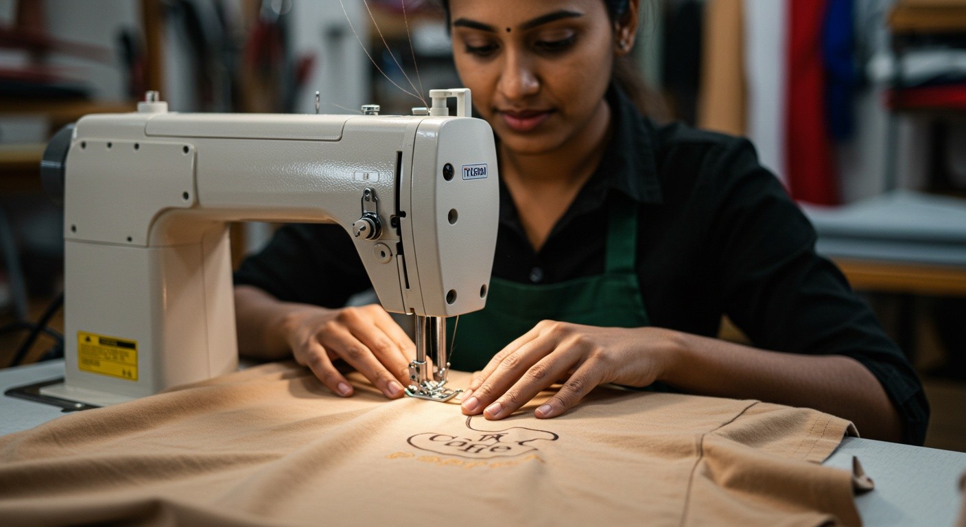 Пошив брендированных футболок для кафе