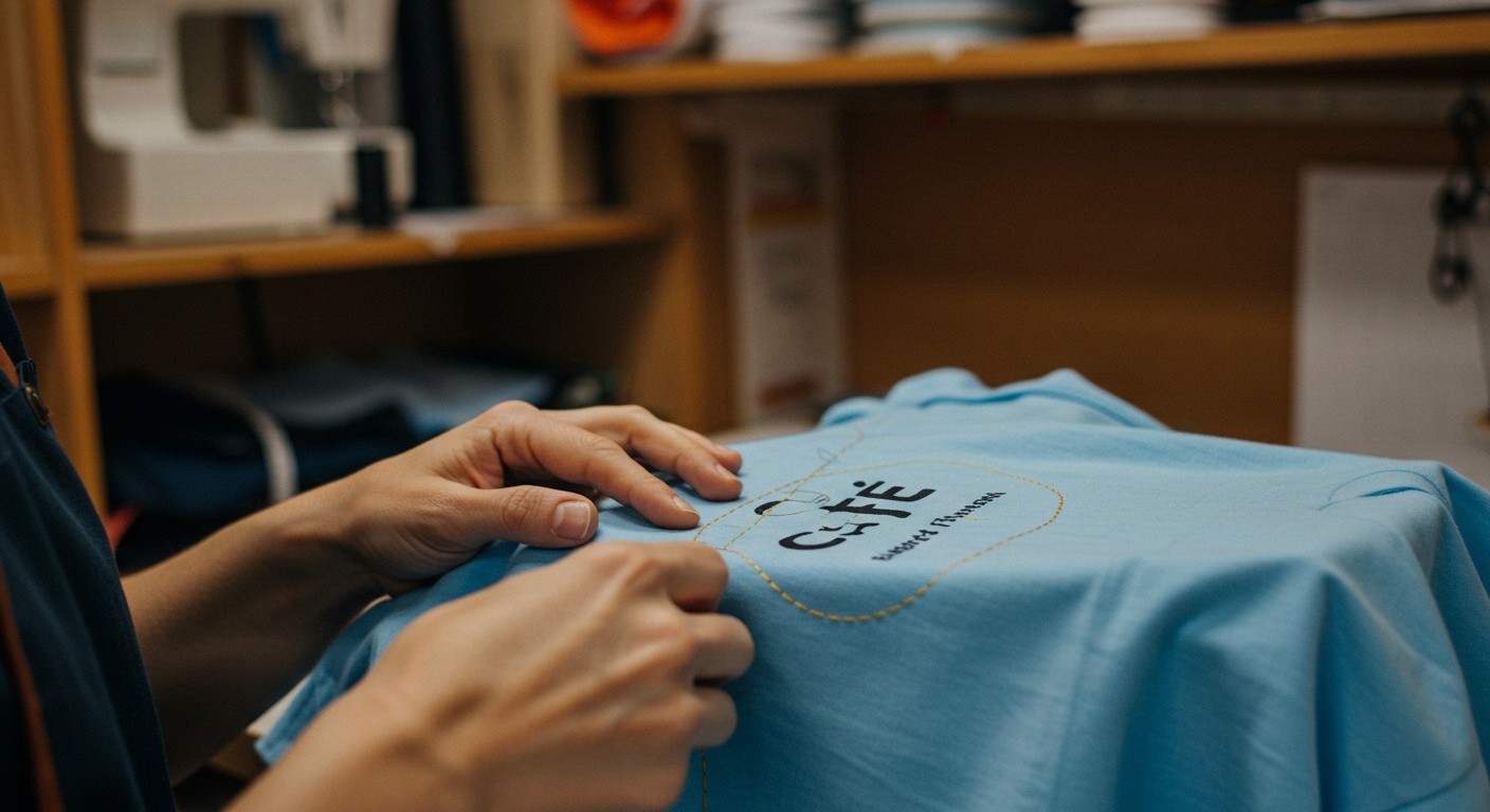 Пошив брендированных футболок для кафе Брендированные футболки для кафе