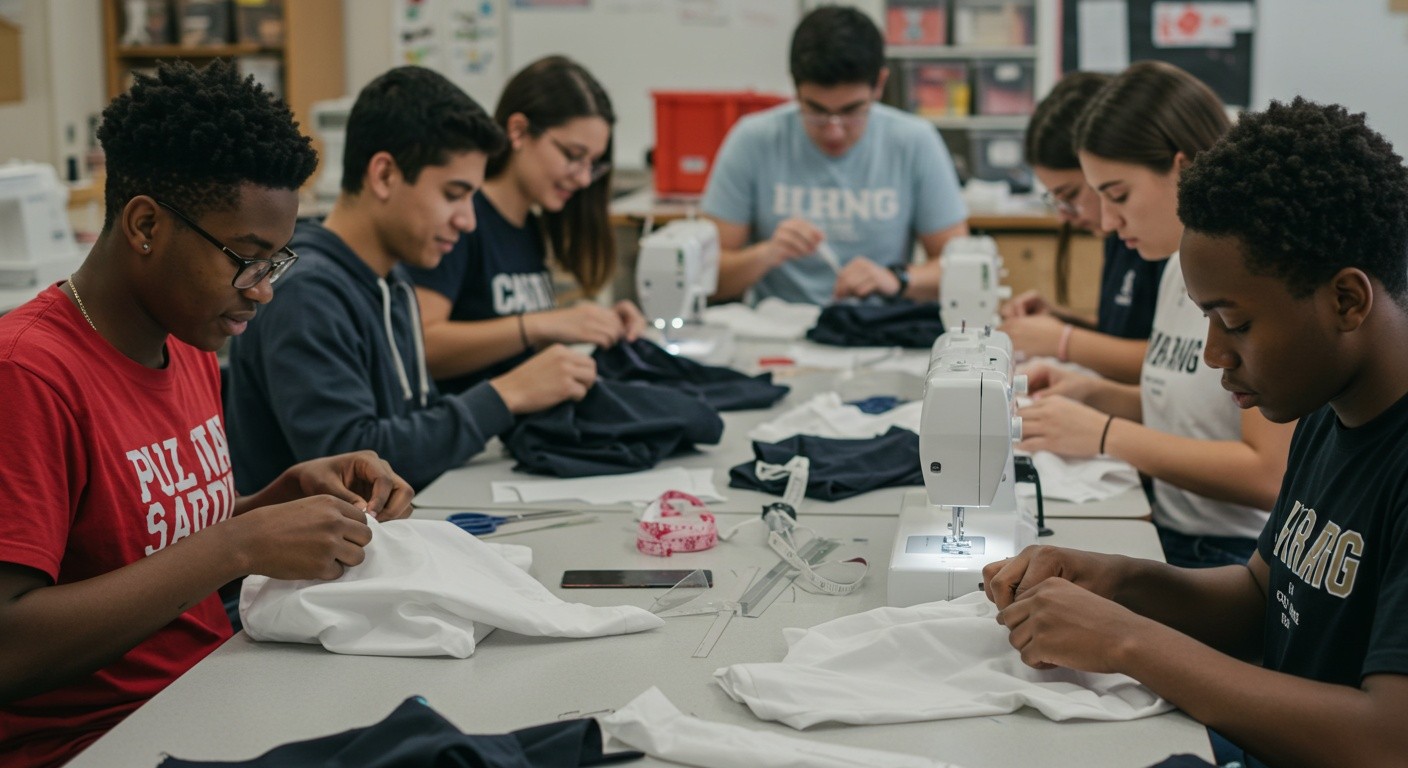 Пошив школьных футболок для старших классов