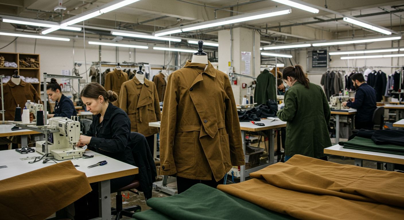 Пошив верхней одежды с асимметричными элементами