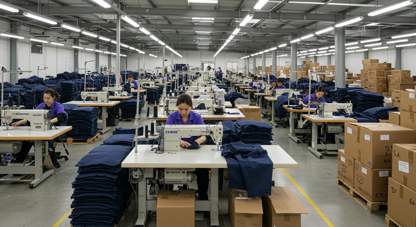 Швейная фабрика для пошива по масштабу для оптового производства корпоративной формы