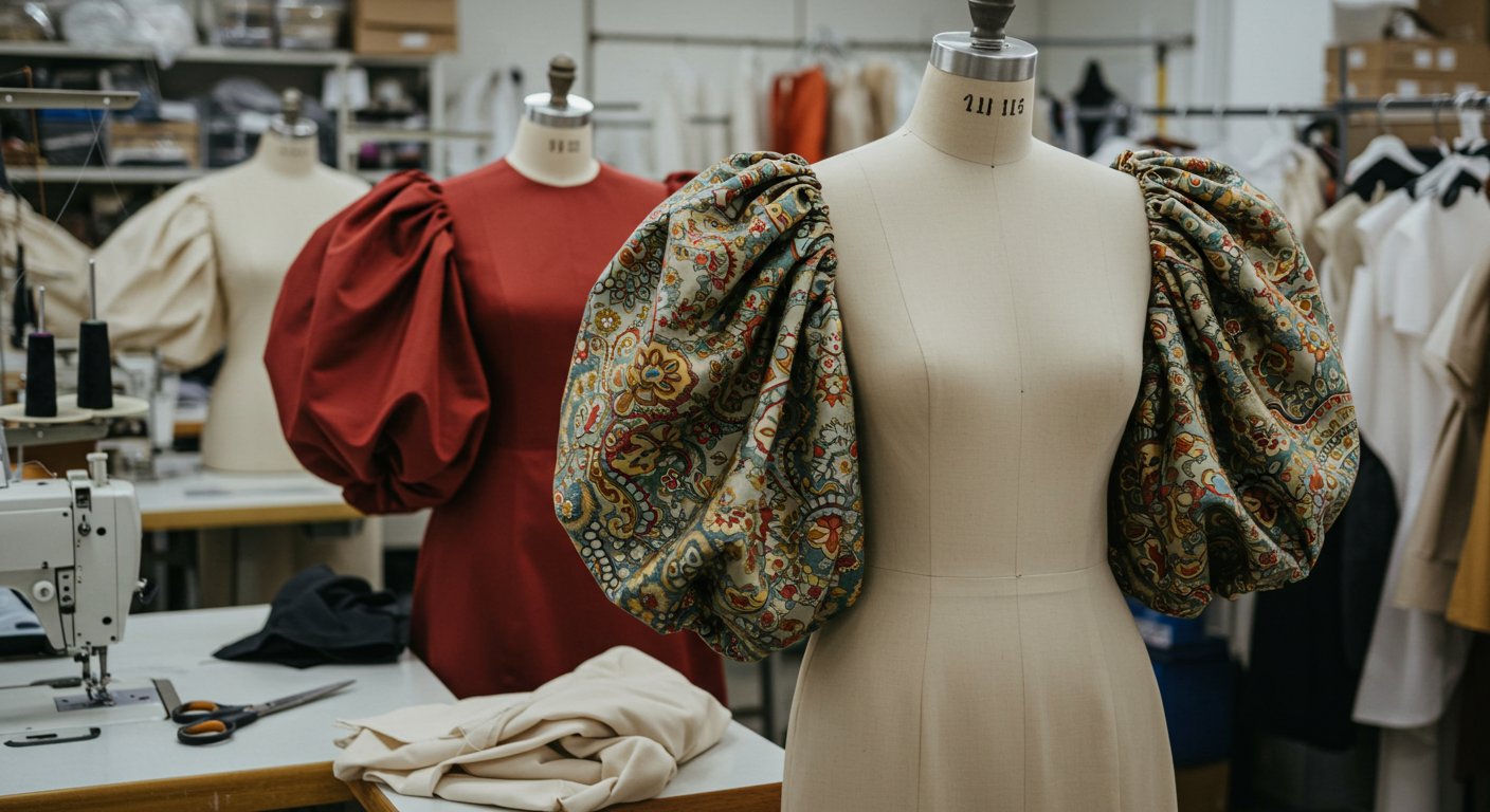 Пошив платьев с объемными рукавами