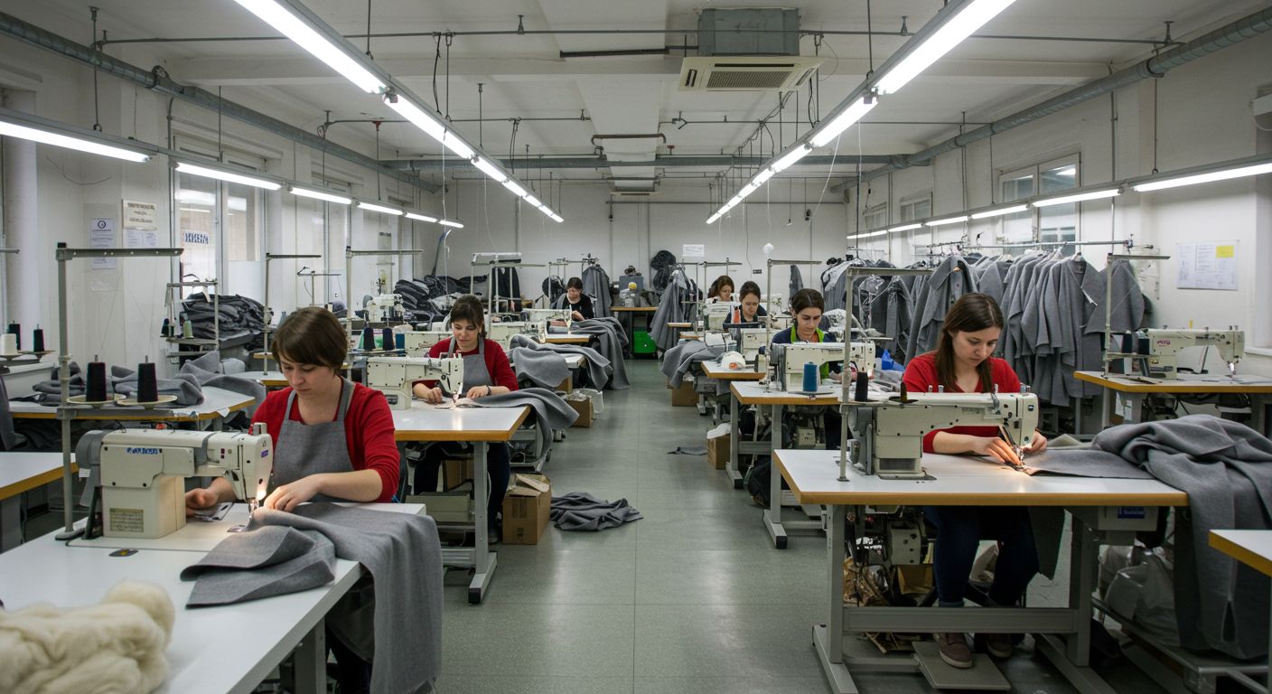 Швейная фабрика для пошива из шерсти