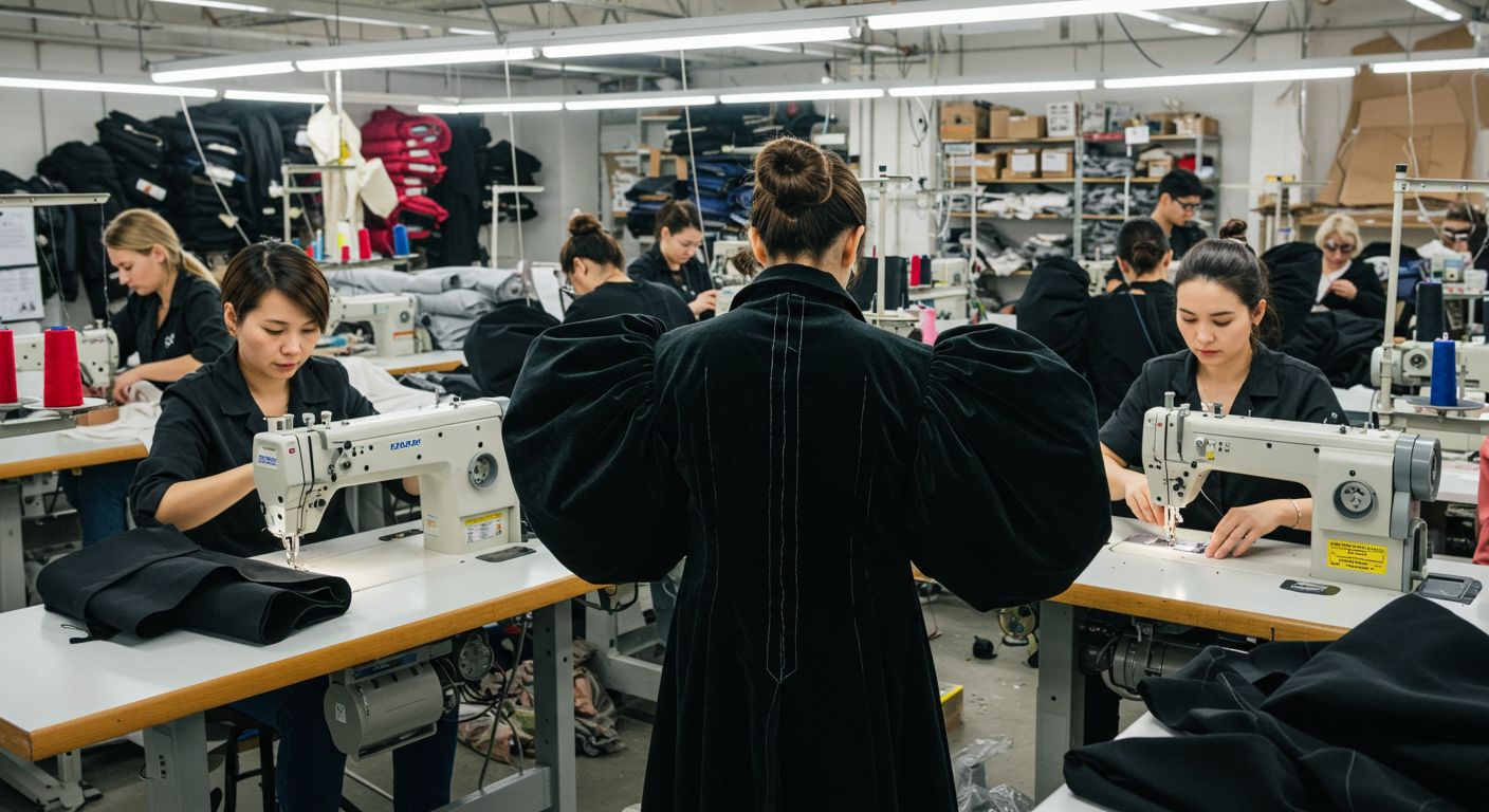 Верхняя одежда с объемными рукавами