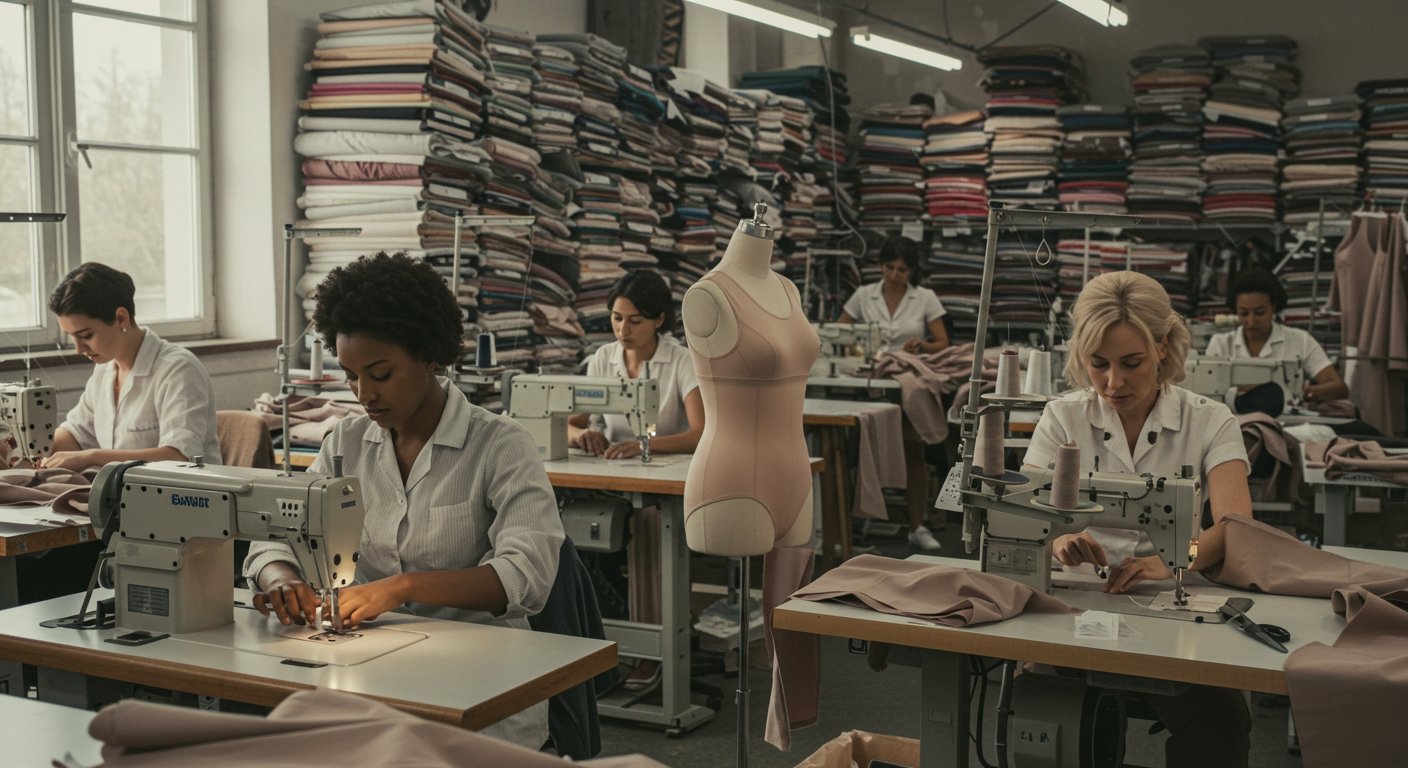 Швейная фабрика для пошива по форме прямого кроя для верхней одежды