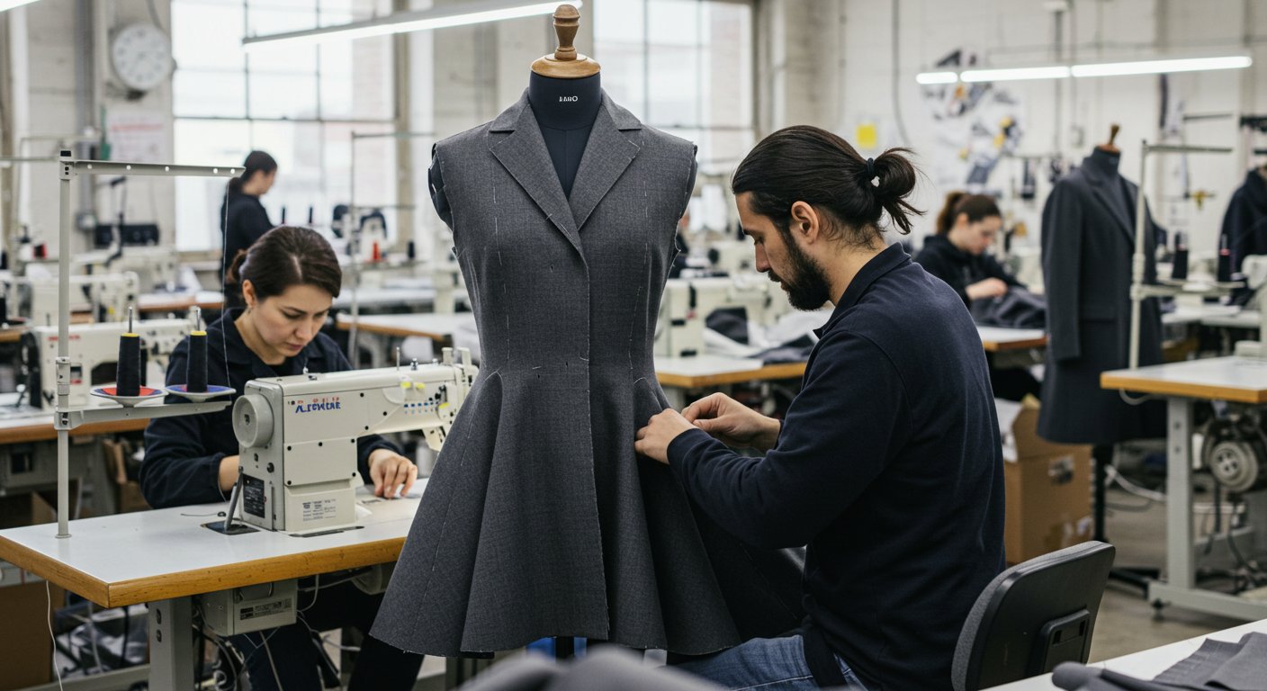 Пошив пальто с расклешенным низом