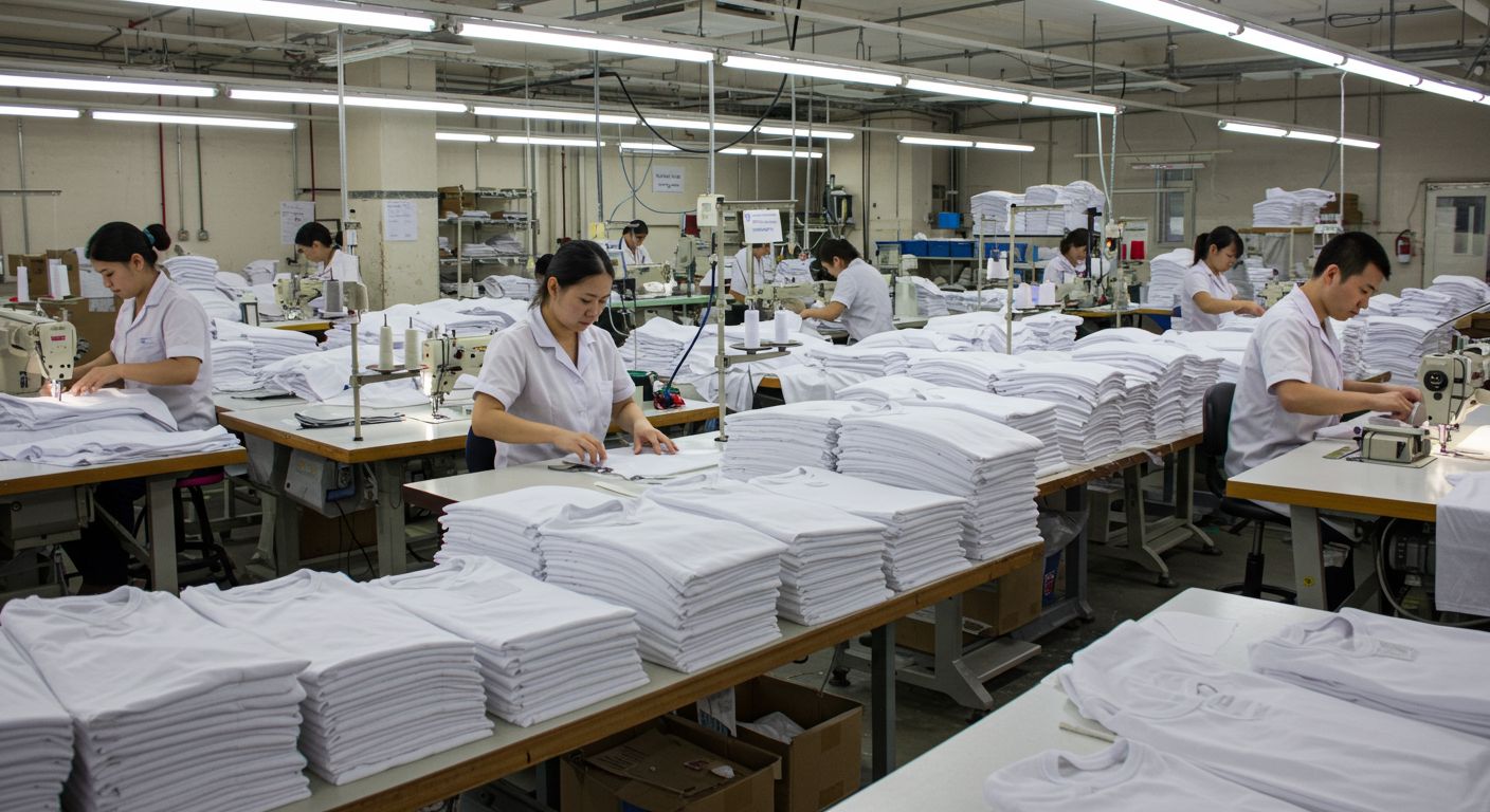 Пошив повседневных футболок крупными партиями