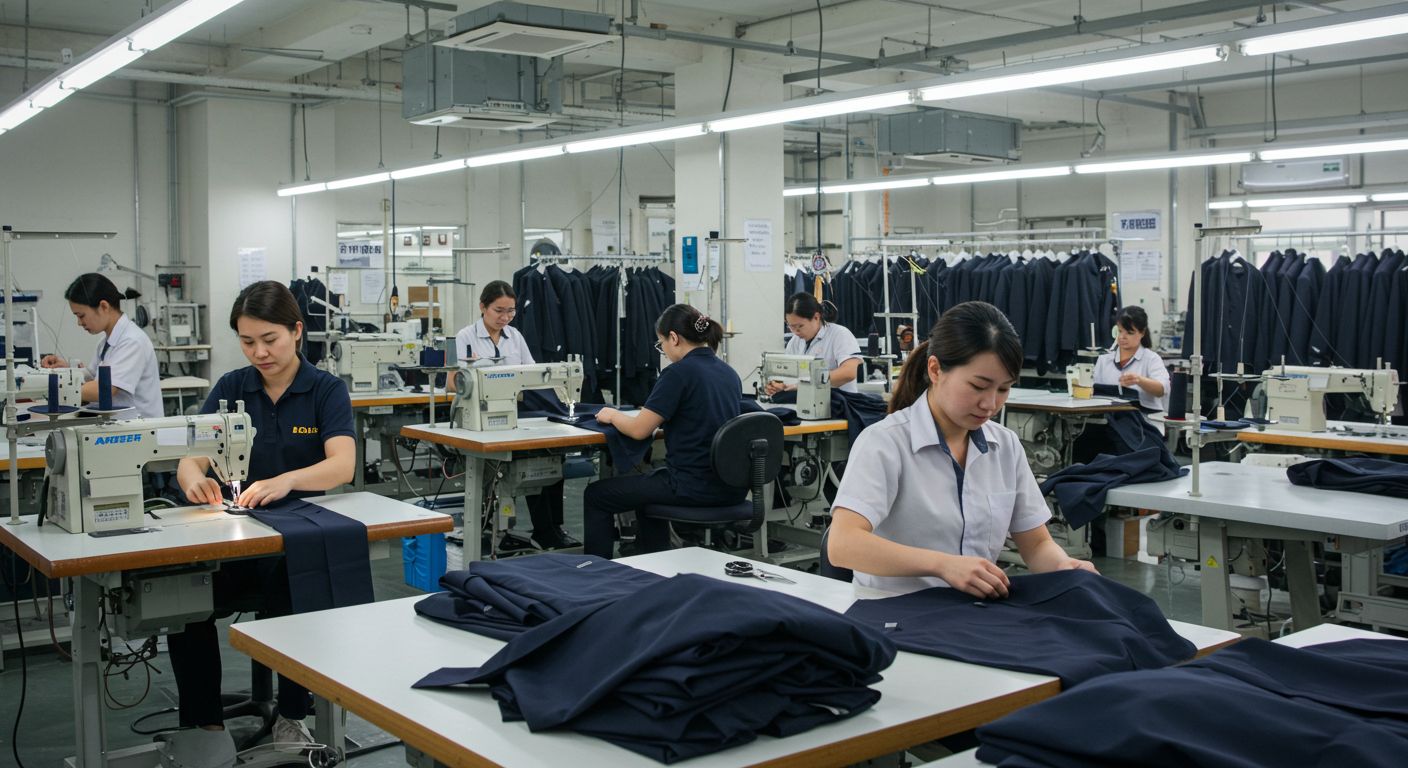 Швейная фабрика для пошива по форме приталенного кроя для повседневной одежды