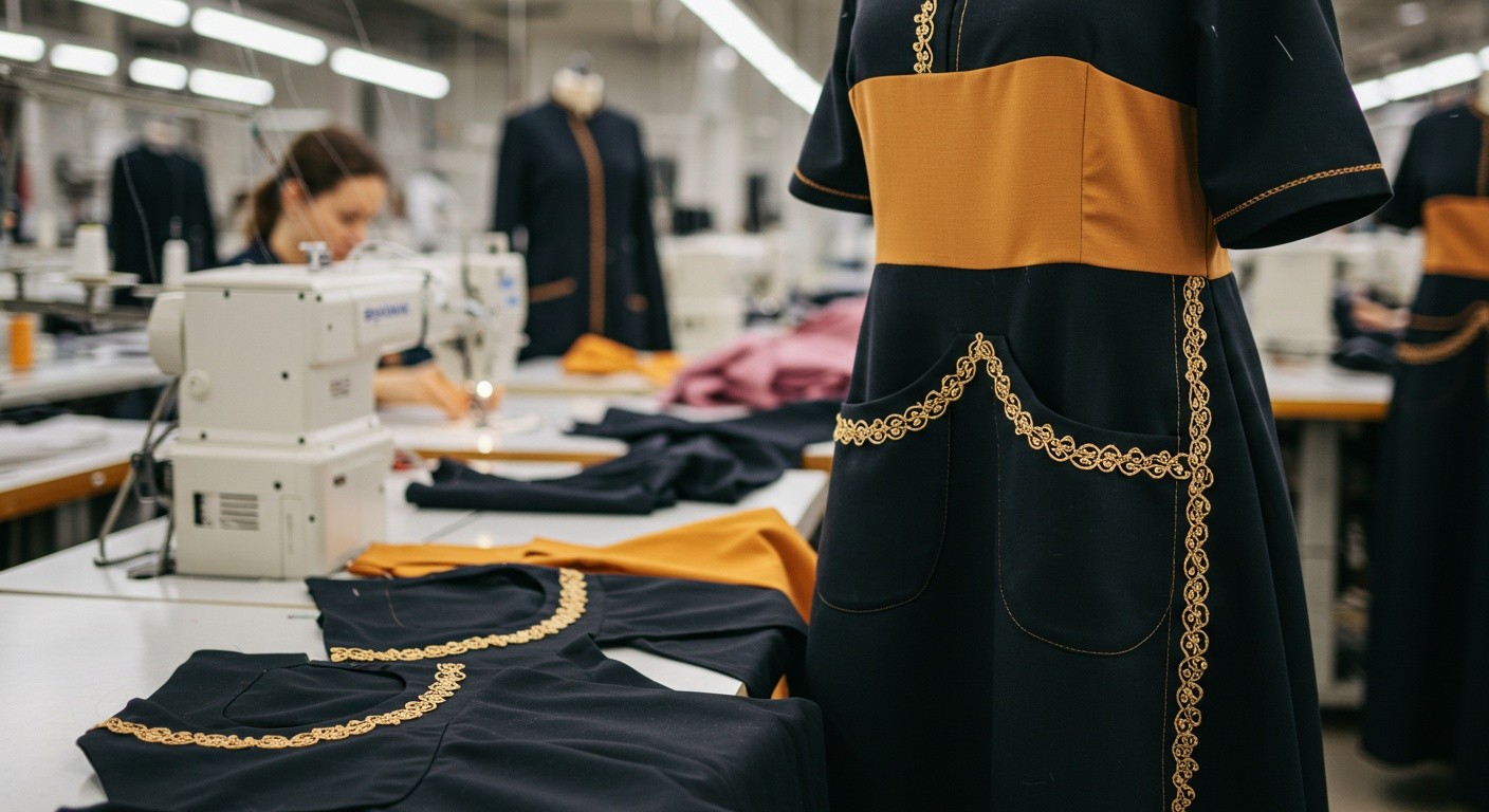 Пошив платьев с карманами и декоративной отделкой