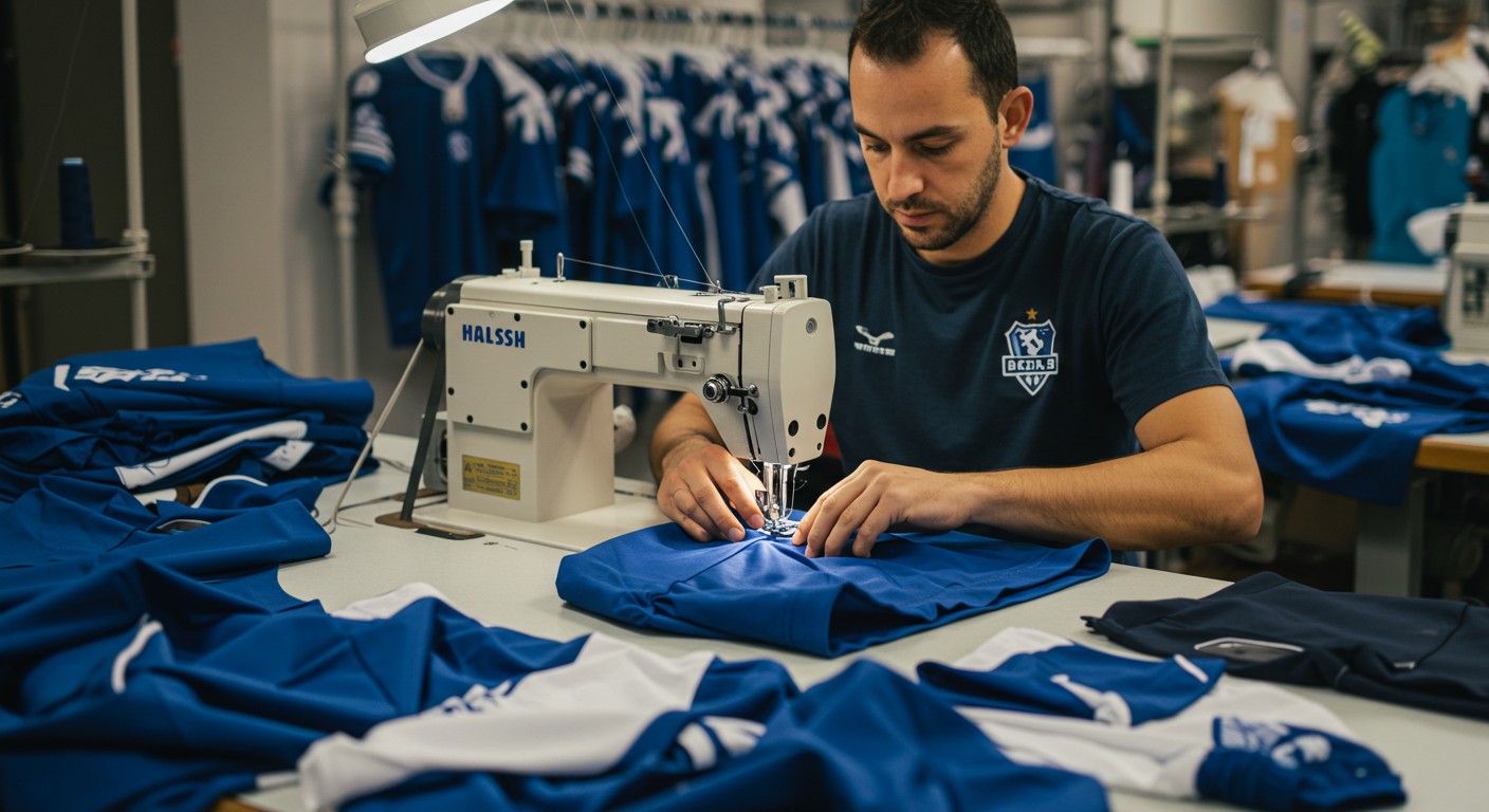 Пошив спортивной одежды для футбольных команд Индивидуальный пошив формы для футбольных команд среднего размера