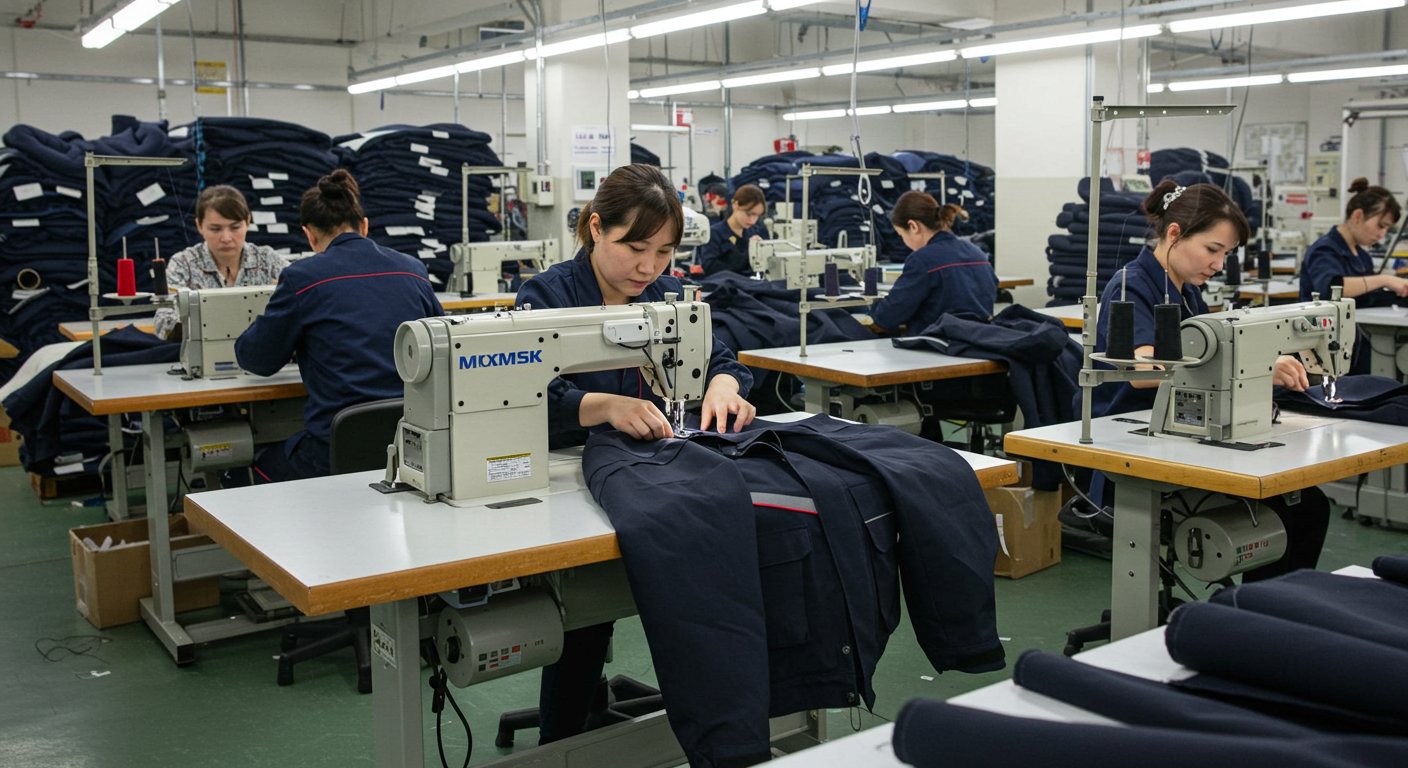 Швейная фабрика для пошива по форме многослойной формы для вечерней одежды