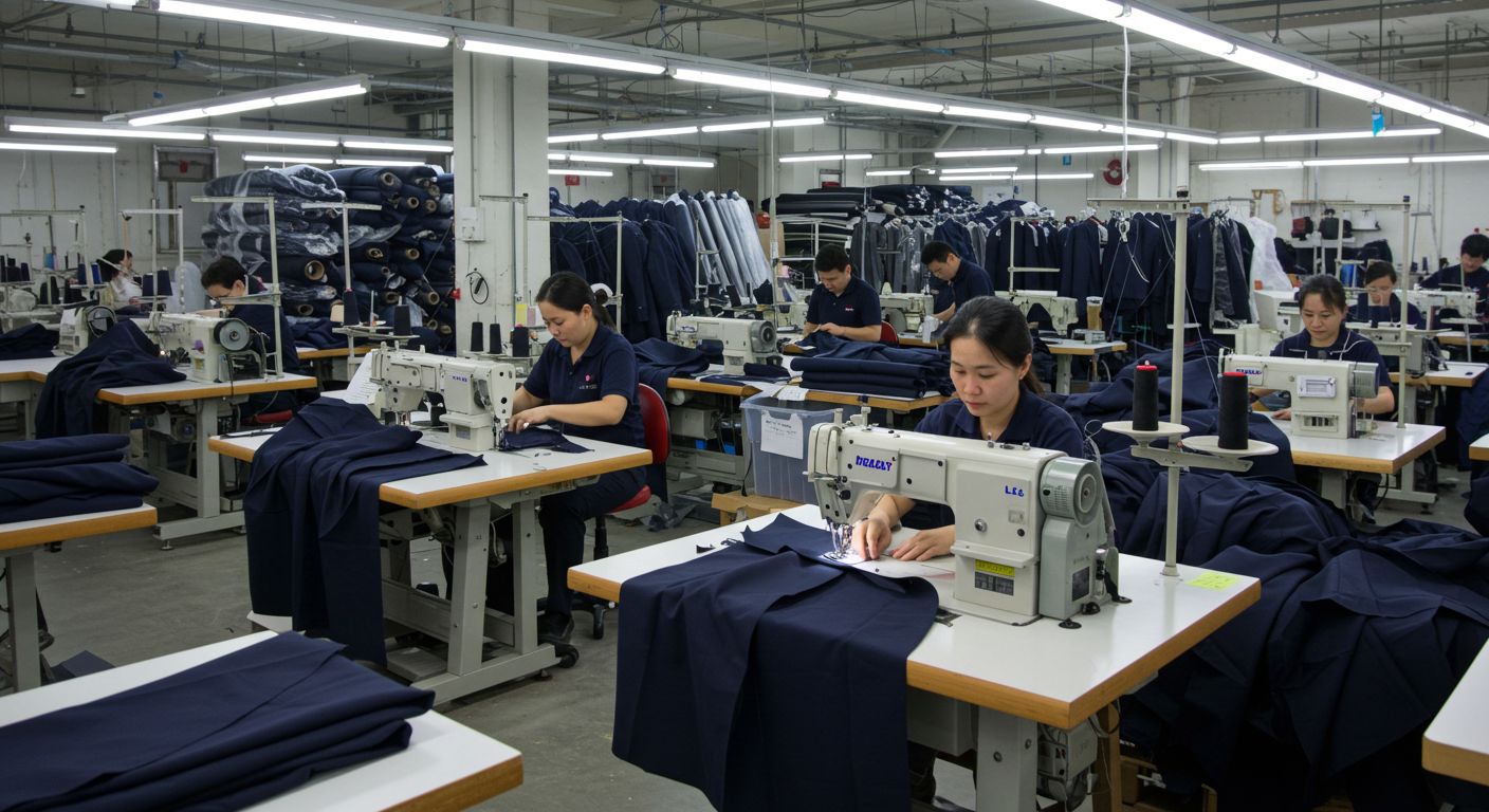 Швейная фабрика для пошива по форме многослойной формы для корпоративной одежды