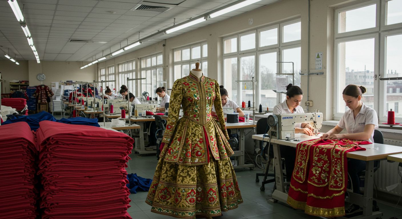 Многослойная праздничная одежда