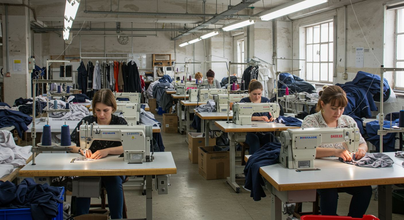 Пошив повседневной одежды среднего качества