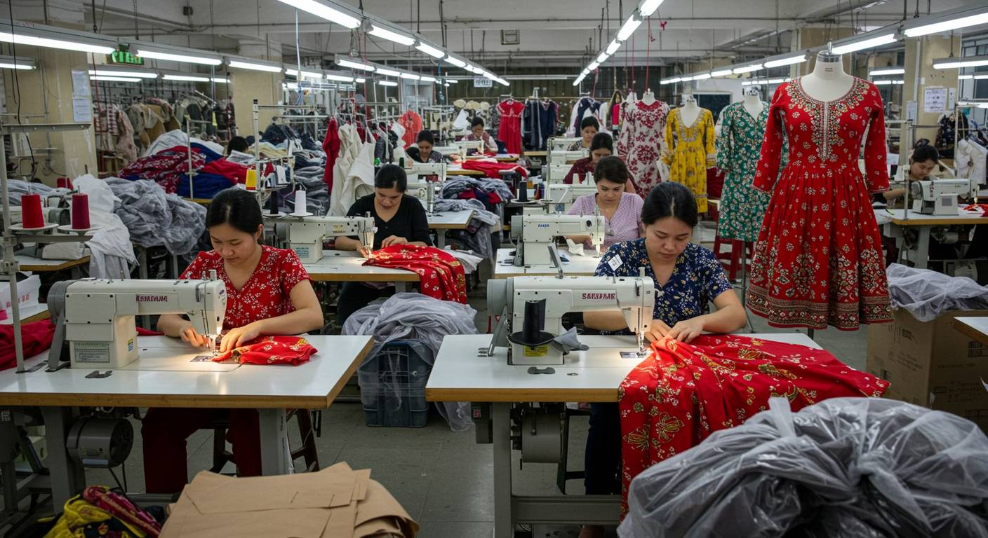 Пошив платьев для массового производства