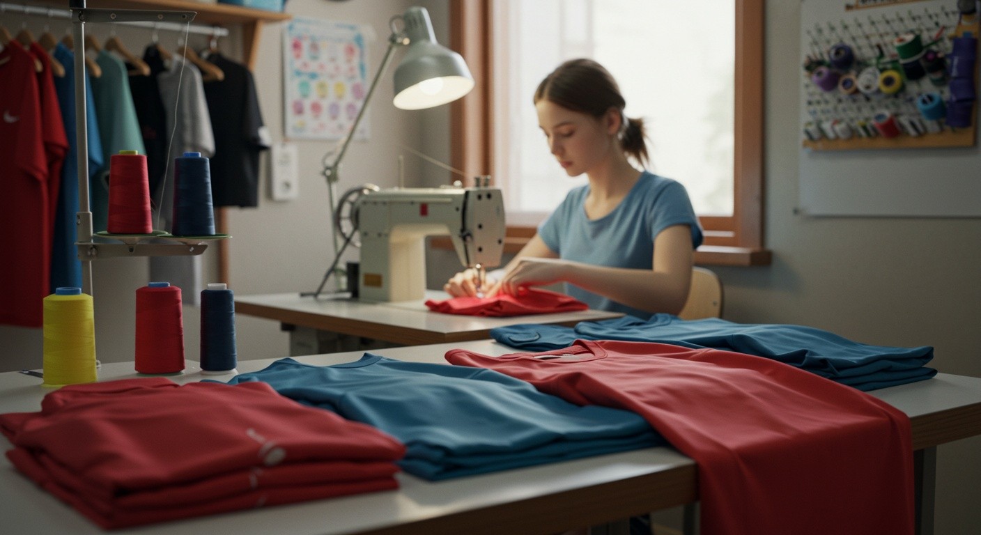 Пошив спортивной одежды в виде молодежных футболок