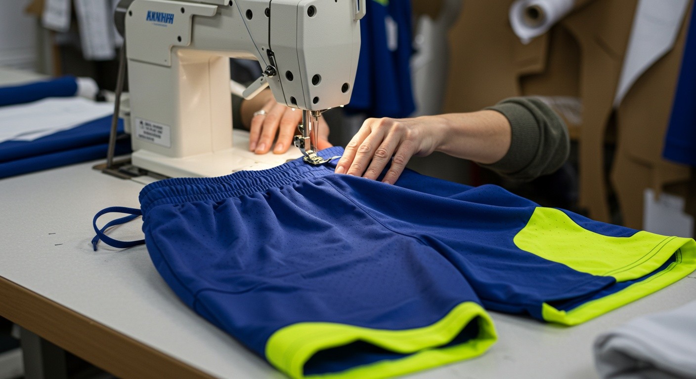 Пошив спортивной одежды в виде командных шорт