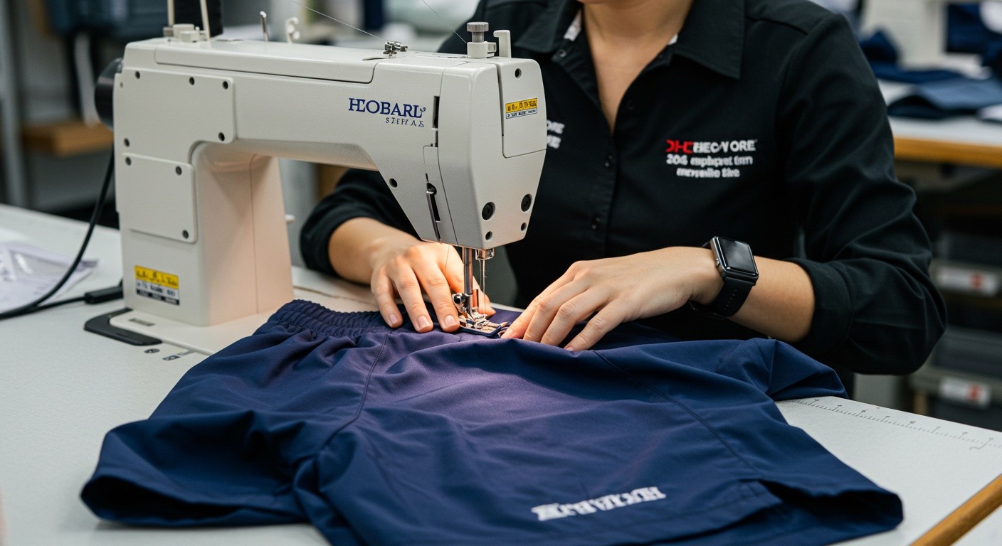 Корпоративные спортивные шорты с логотипом компании