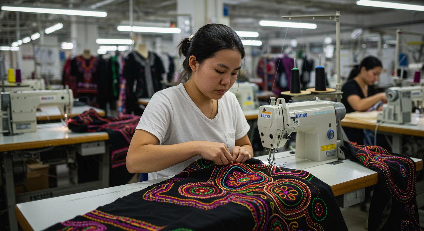 Пошив одежды с декоративной строчкой