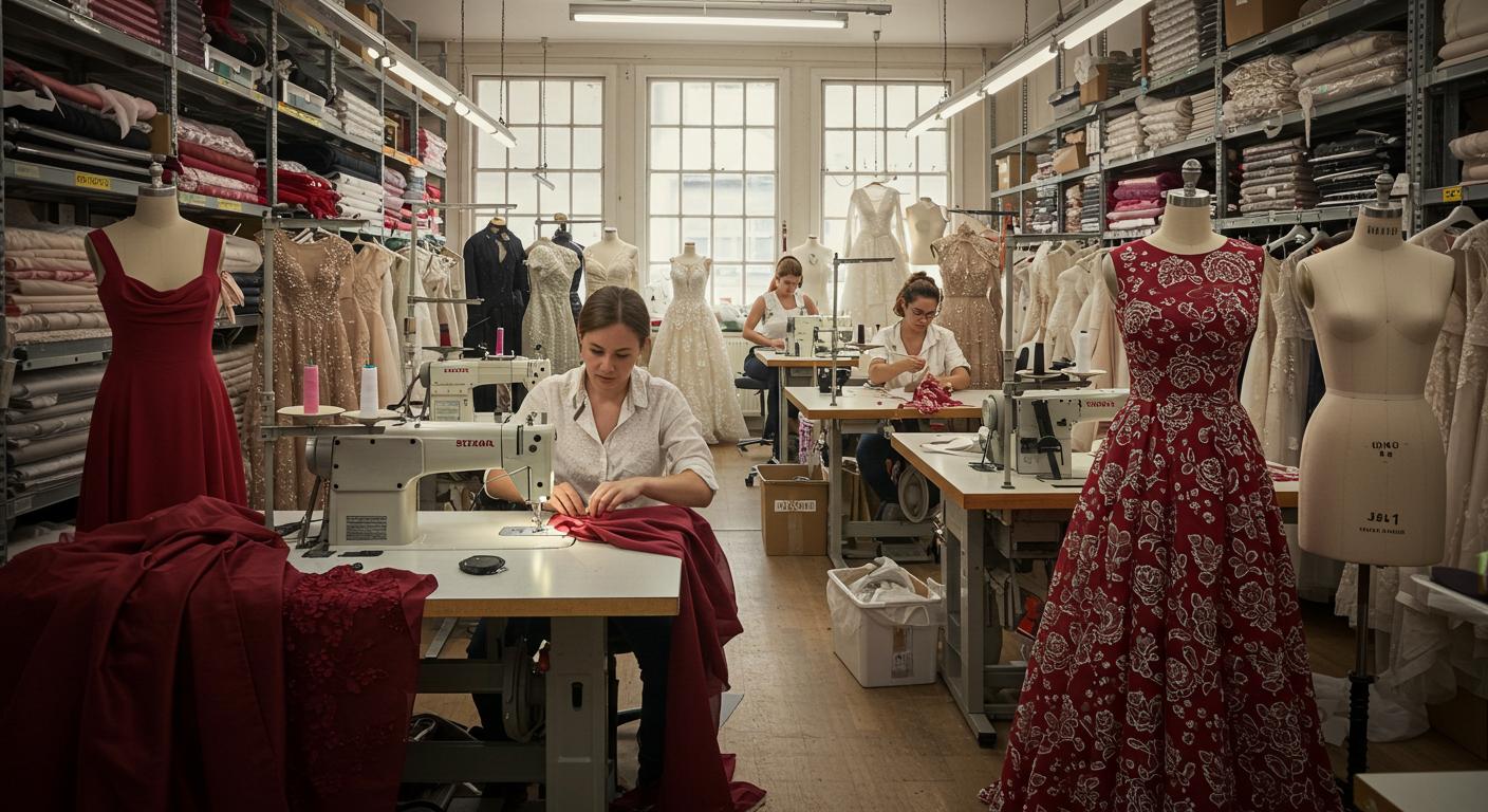 Свадебный вечерний наряд с декором