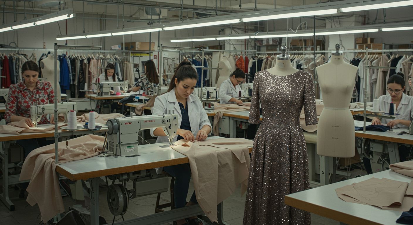 Праздничное платье для юбилея с декором