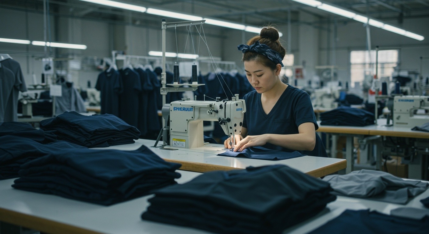 Корпоративная футболка с V-образным вырезом