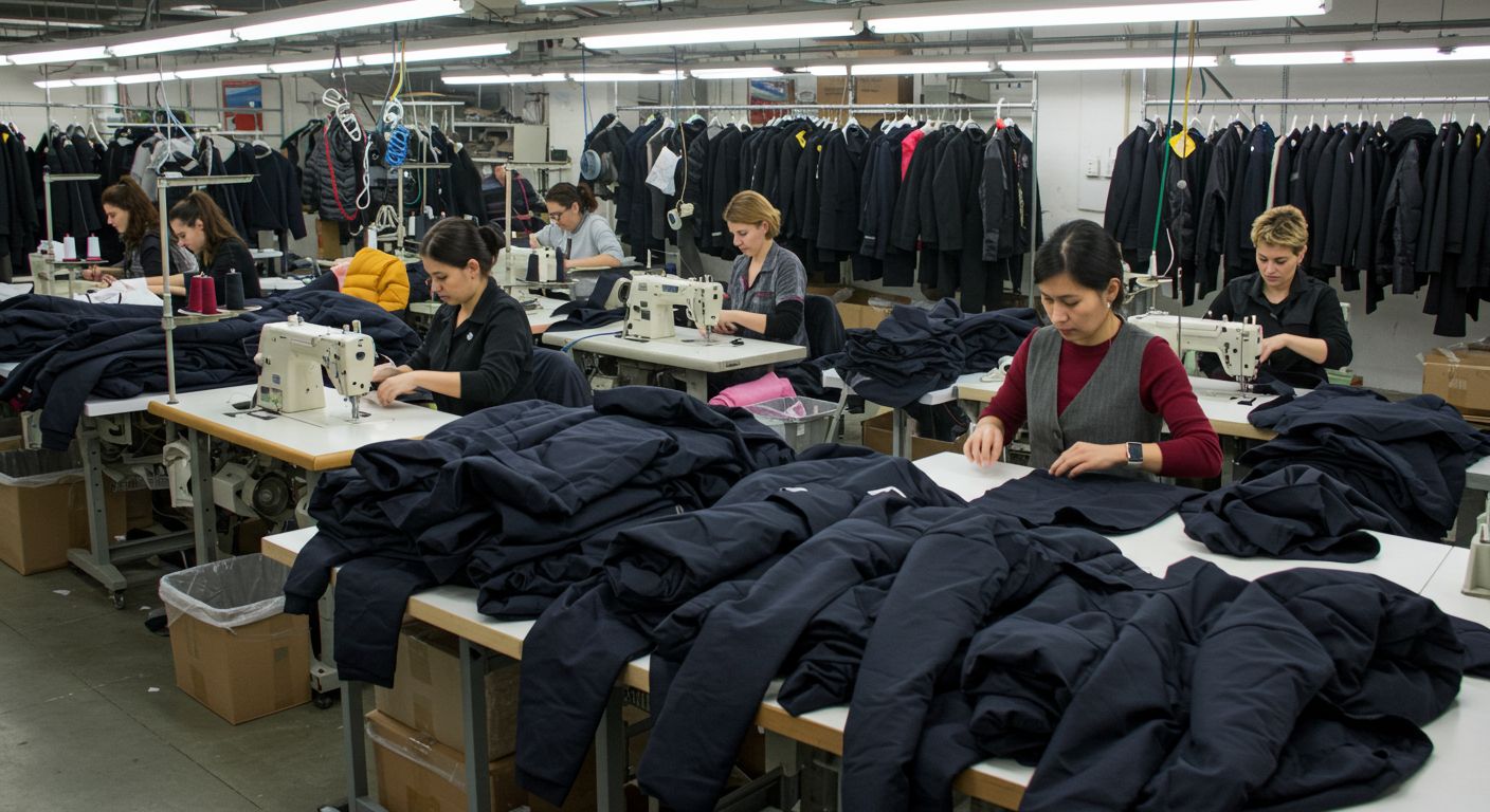 Швейная фабрика для пошива по виду верхняя одежда для дождливой погоды