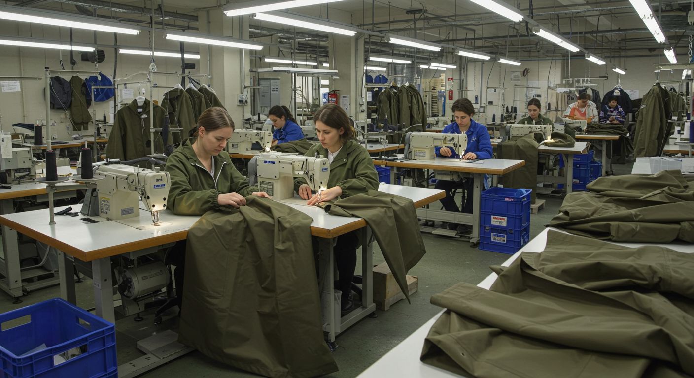 Швейная фабрика для пошива по виду верхняя одежда для ветреной погоды