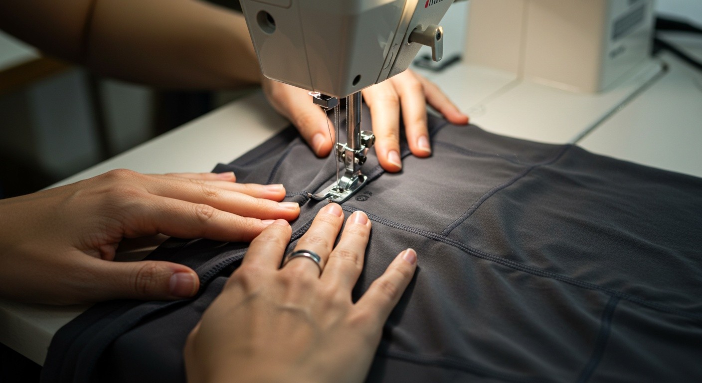 Пошив спортивной одежды в виде компрессионных леггинсов