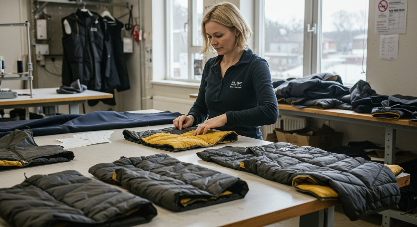 Пошив спортивной одежды в виде утепленных жилетов