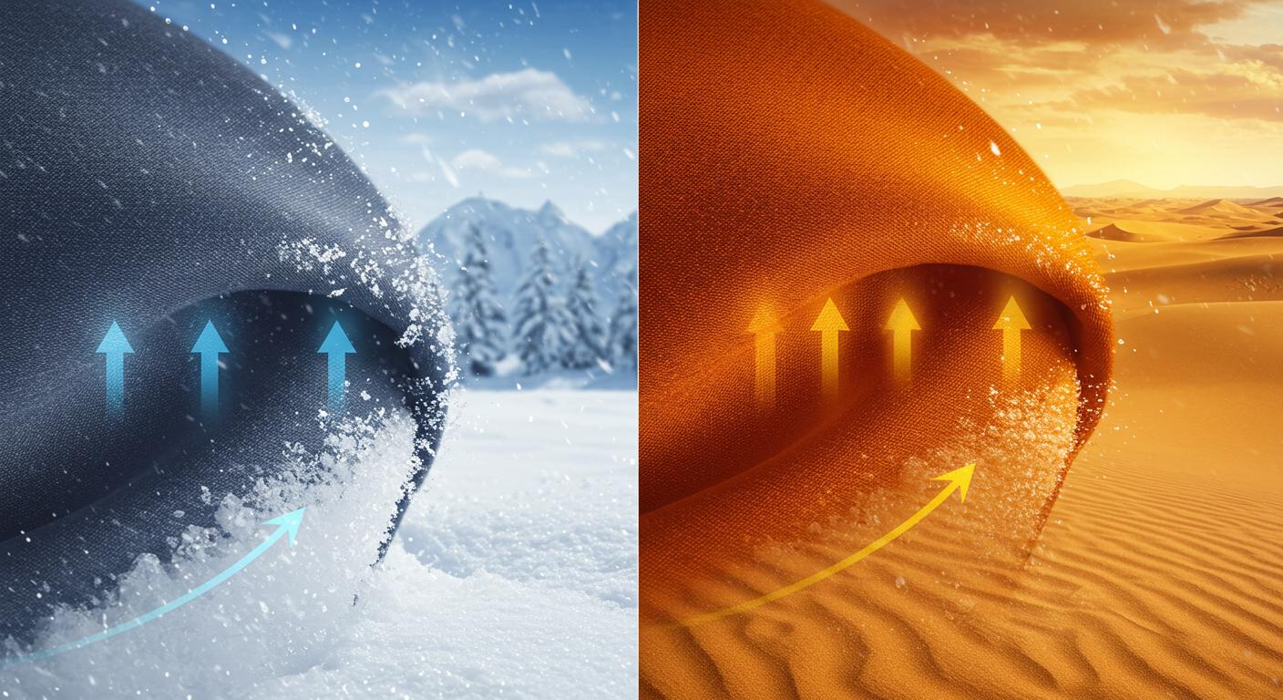 Одежда с терморегуляцией Пример одежды из ткани с терморегуляцией