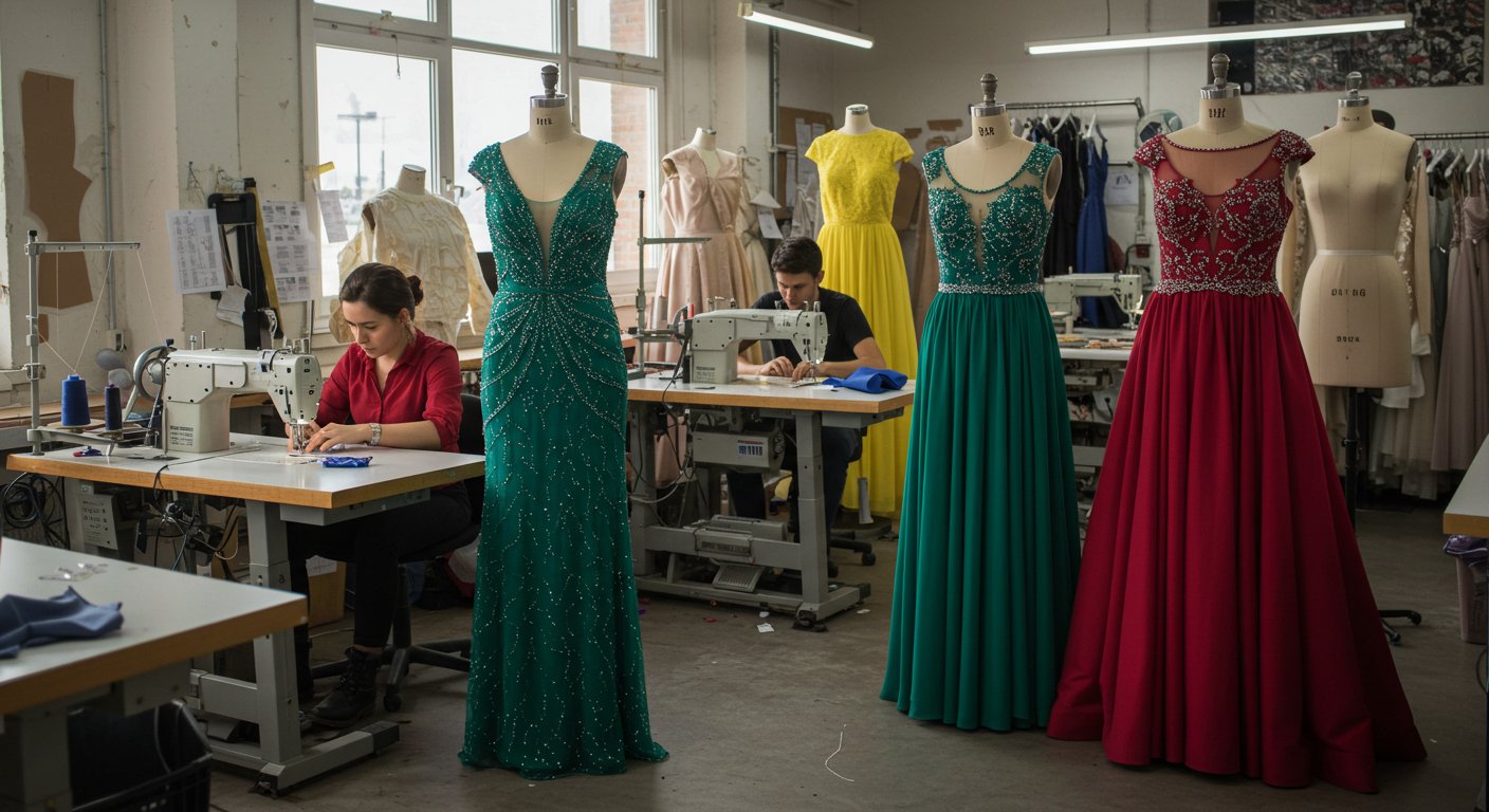 Длинное вечернее платье