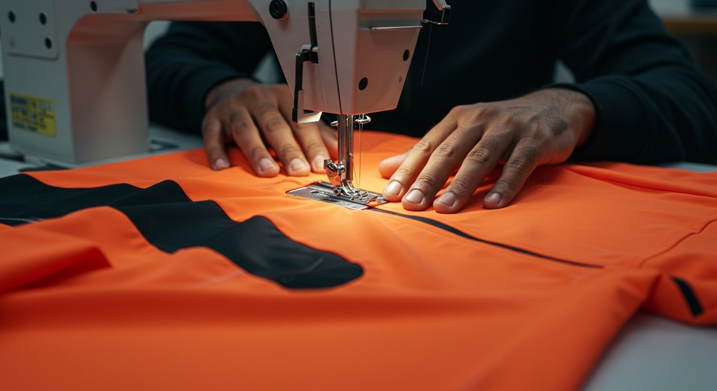 Пошив спортивной одежды среднего класса из синтетических материалов