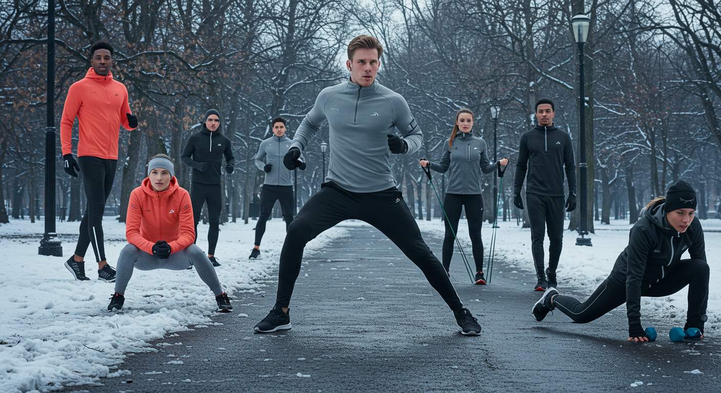 Спортивная зимняя одежда для фитнеса